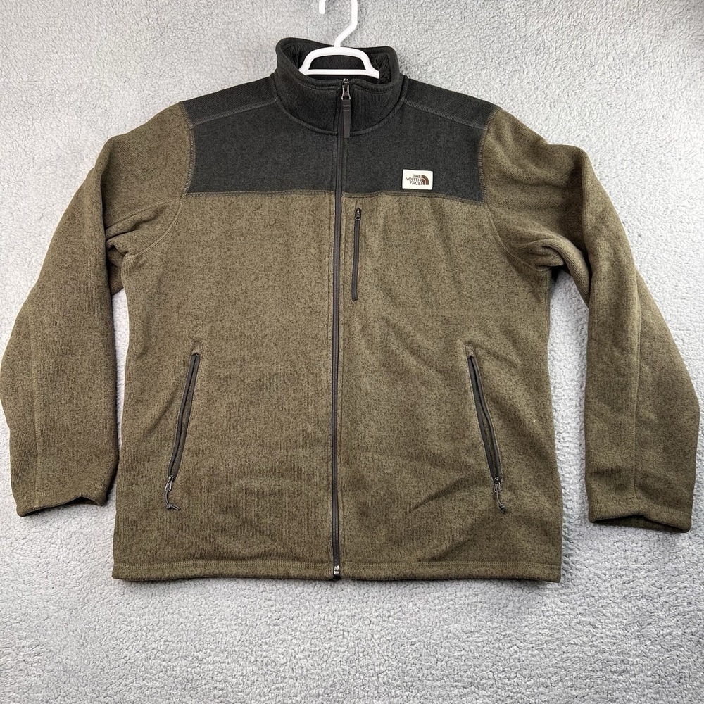 The North Face Gordon Lyons Mens Sweater Jacket Color Block Zipped Pockets L